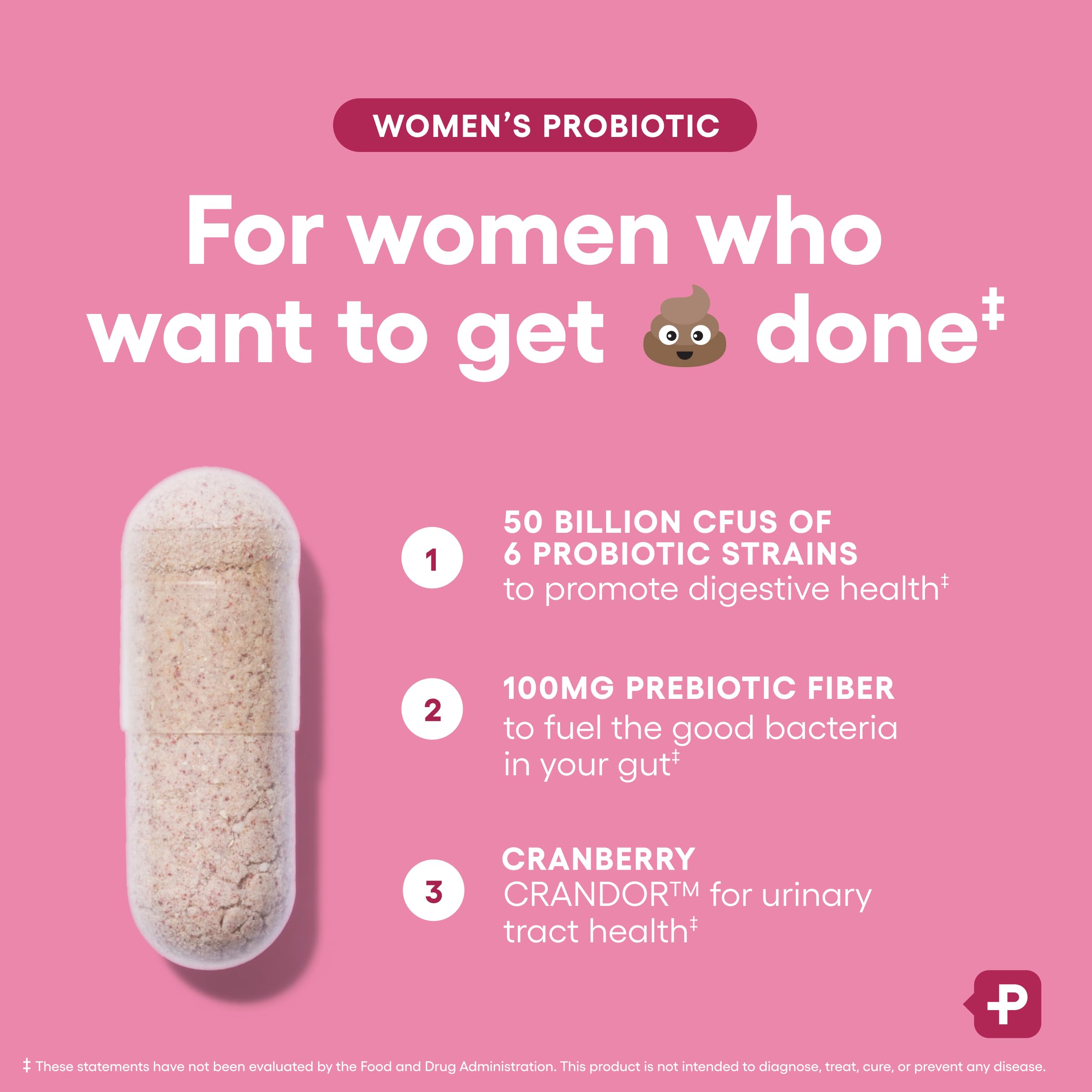 Physician's CHOICE Probiotiques pour Femmes: Pro‑Cran extrait de canneberge, équilibre intime potentiel.