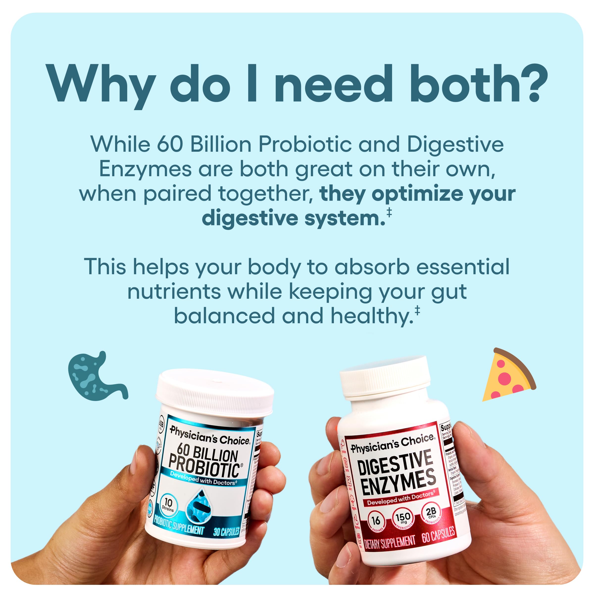 Physician's CHOICE routine quotidienne: prise simple avec les repas.