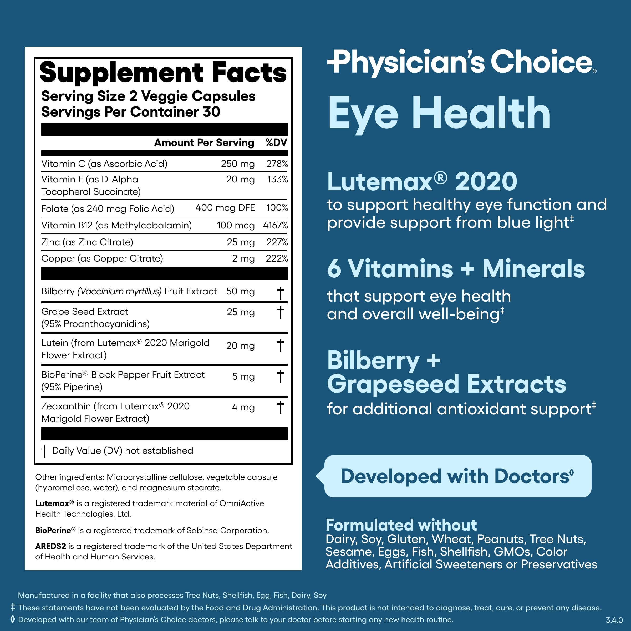Physician's CHOICE Utilisation quotidienne – capsules faciles à prendre.