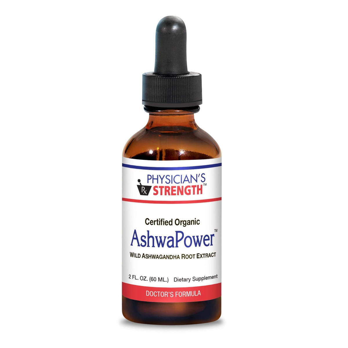 AshwaPower de Physician's Strength : bouteille 2oz prête pour énergie naturelle