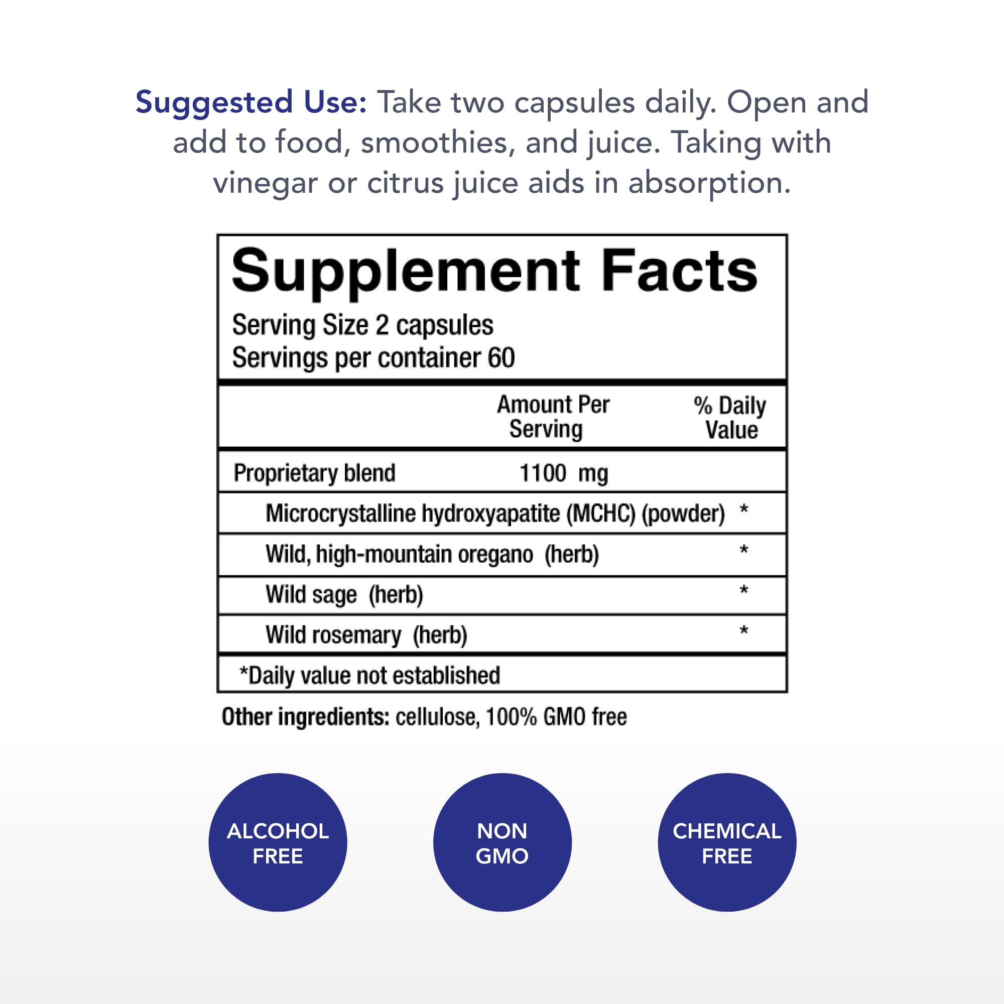 Physician's Strength Bone Complete: capsules en gros plan démontrant l'usage quotidien.