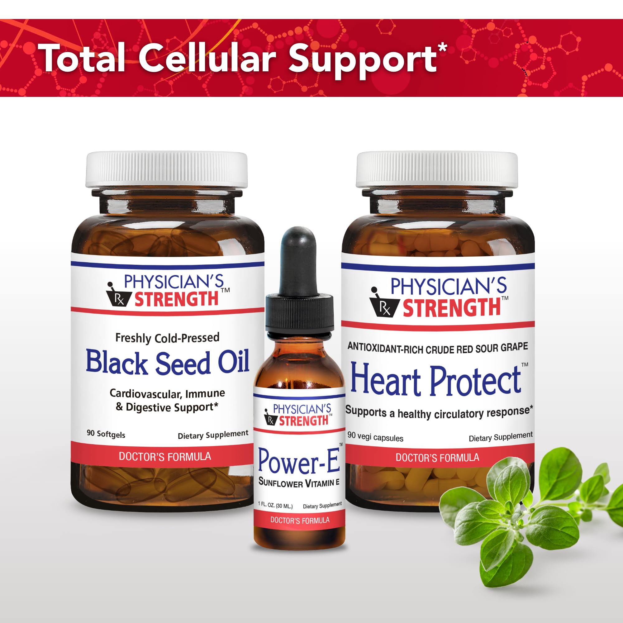 Smoothie enrichi d'huile noire Physician's Strength, texture onctueuse et goût agréable.