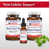 Smoothie enrichi d'huile noire Physician's Strength, texture onctueuse et goût agréable.