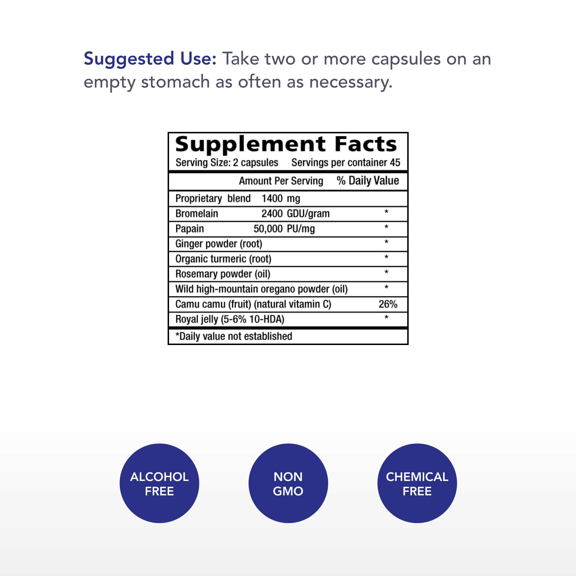 Infla-ex de Physician's Strength — gros plan sur les capsules faciles à prendre.