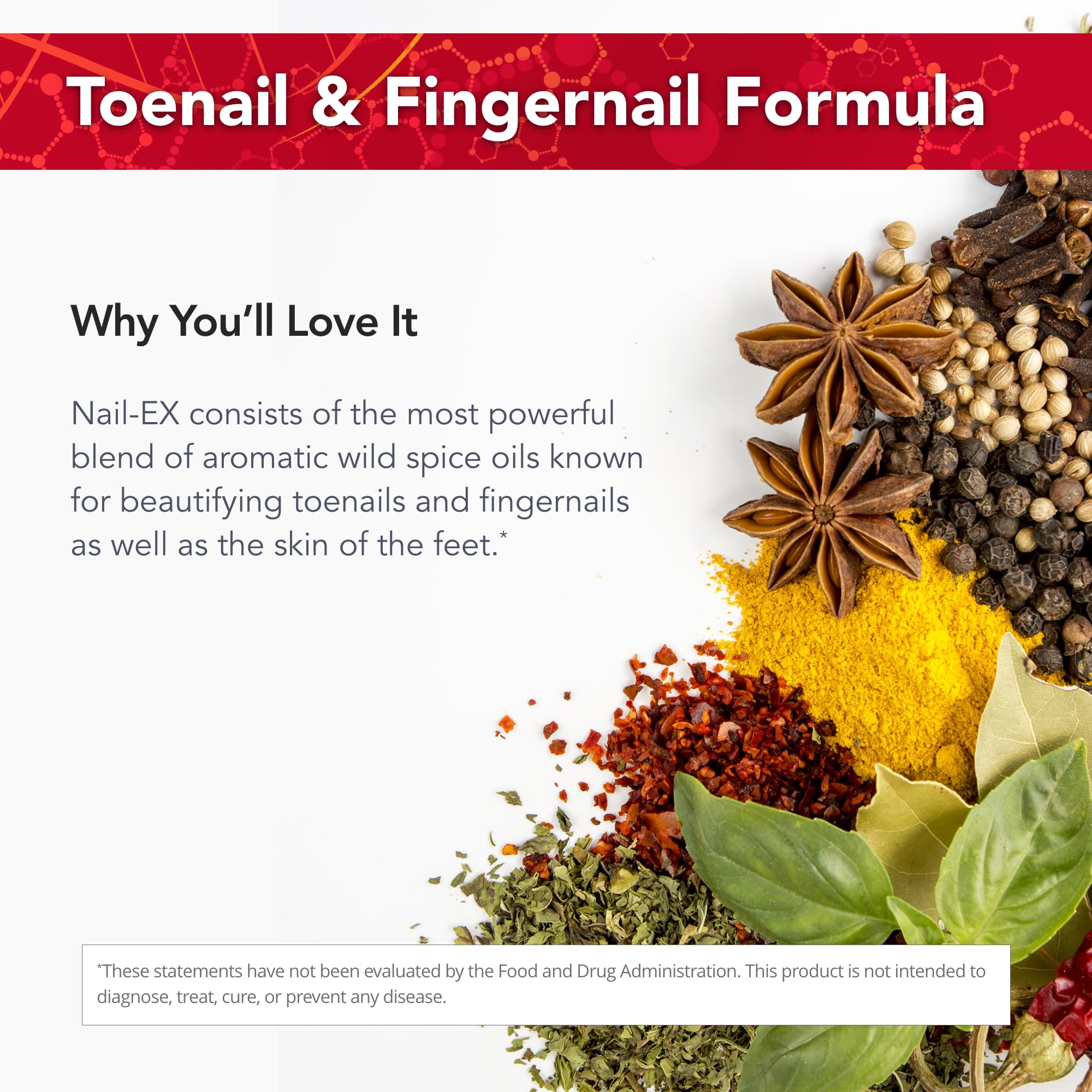 Gouttes sous la langue Nail-EX pour usage interne éventuel.