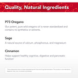Extrait P73 oregano dans Physician's Strength Oregacillin, arôme herbacé.