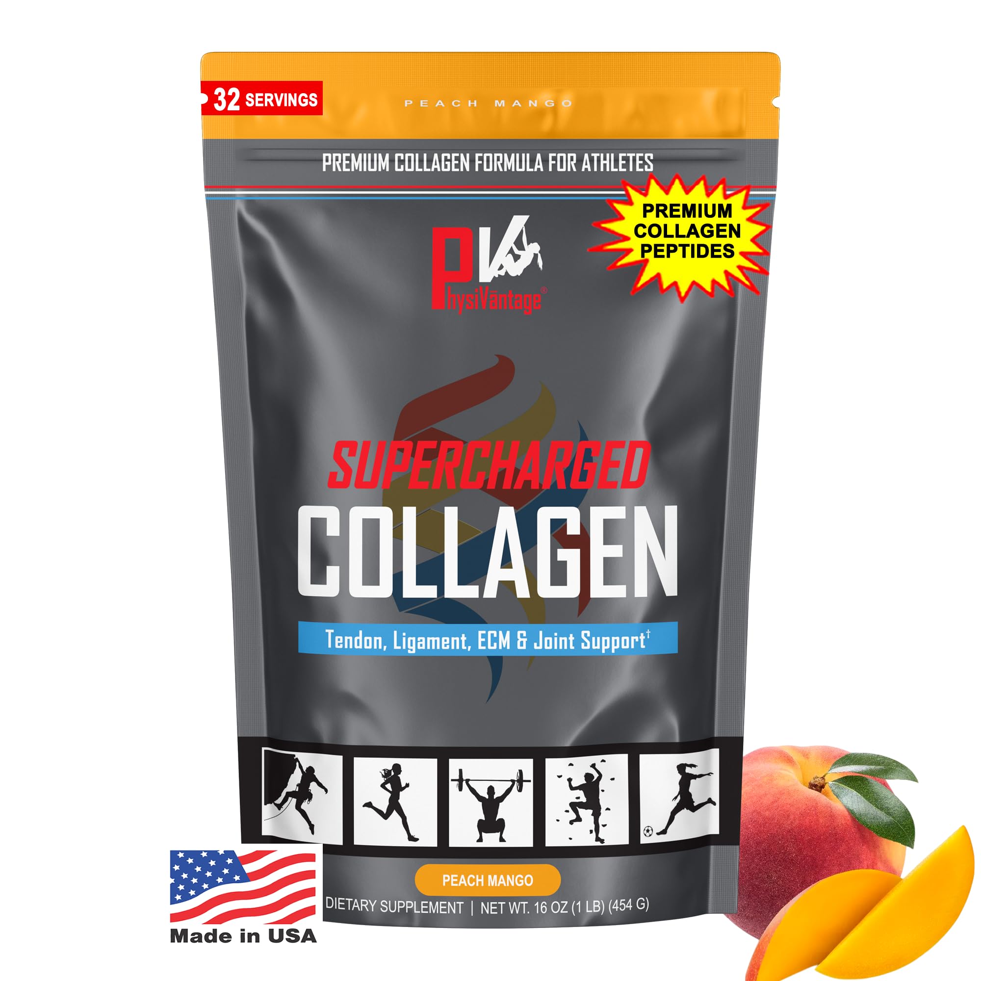 PhysiVantage Supercharged Collagen Poche compacte, pratique pour voyager et stocker.