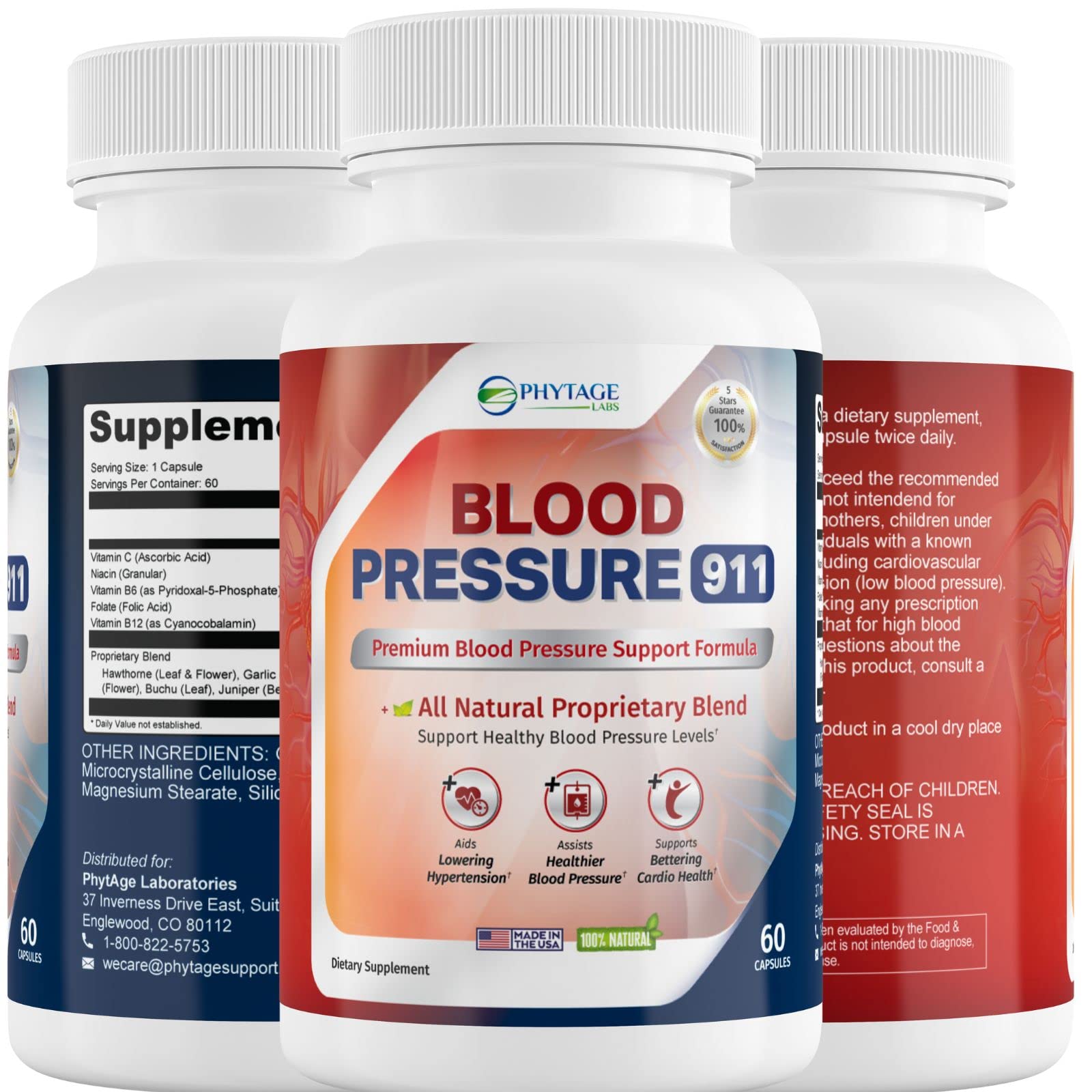 Phytage Labs Blood Pressure 911, fabrication USA, qualité et traçabilité.