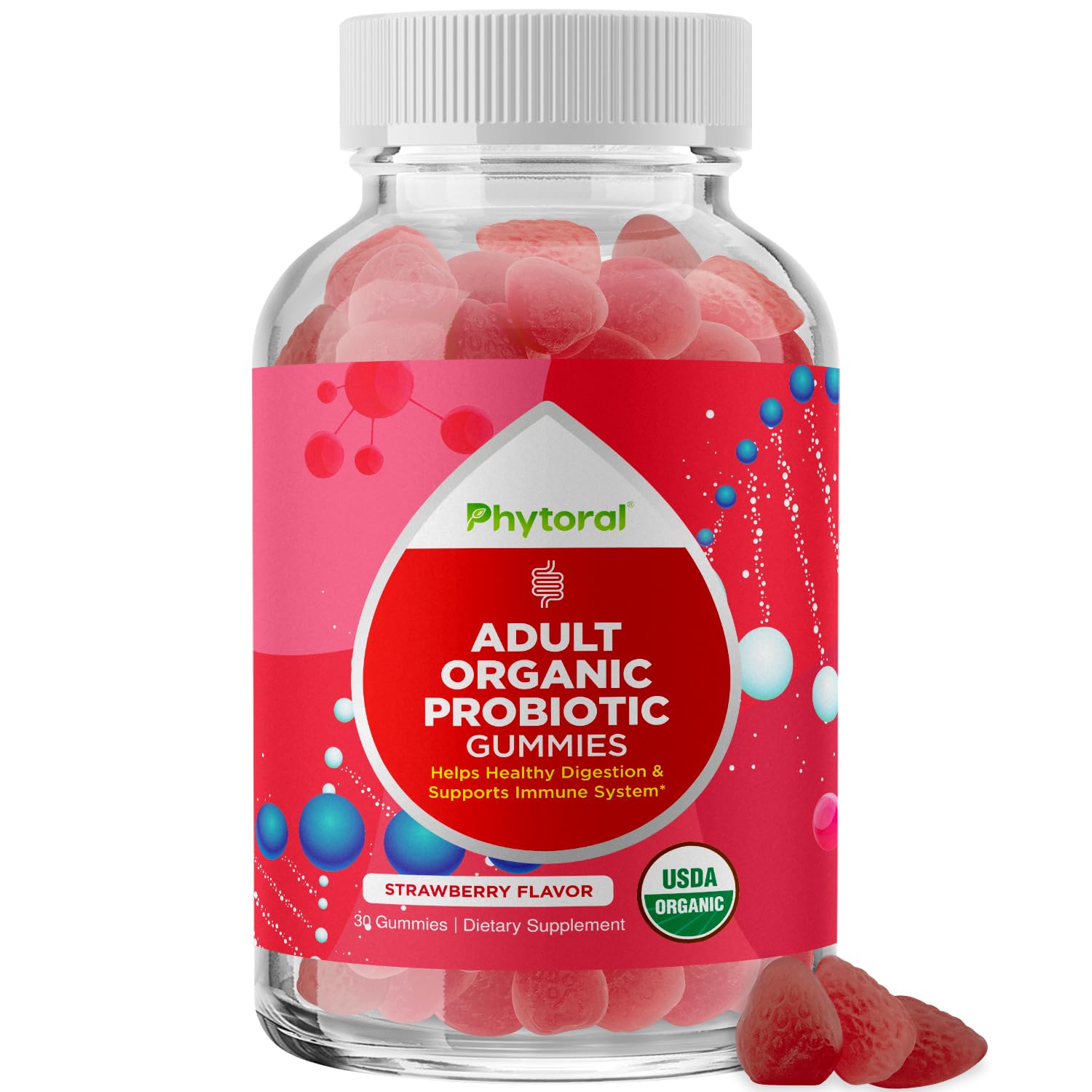 Phytoral Gommes Probiotiques Digestive : texture agréable et soutien digestif quotidien.