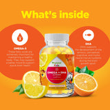Texture fruitée des gommes Phytoral Omega DHA pour enfants