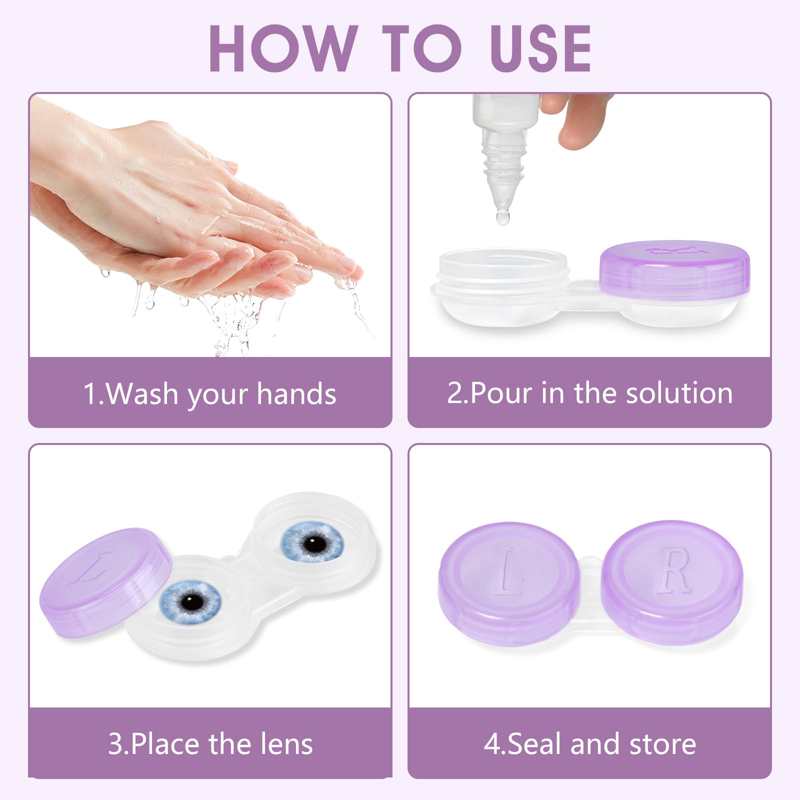 Phyyixs boîte lentilles pratique pour sac à main, transport discret.
