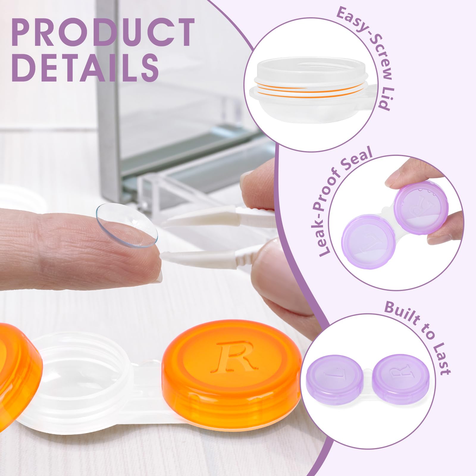 Phyyixs étui lentilles avec fermeture étanche, idéal pour transporter sans fuite.
