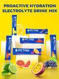 Pictaw Électrolytes Poudre Raisin, stick-pack saveur équilibrée pour endurance et hydratation.
