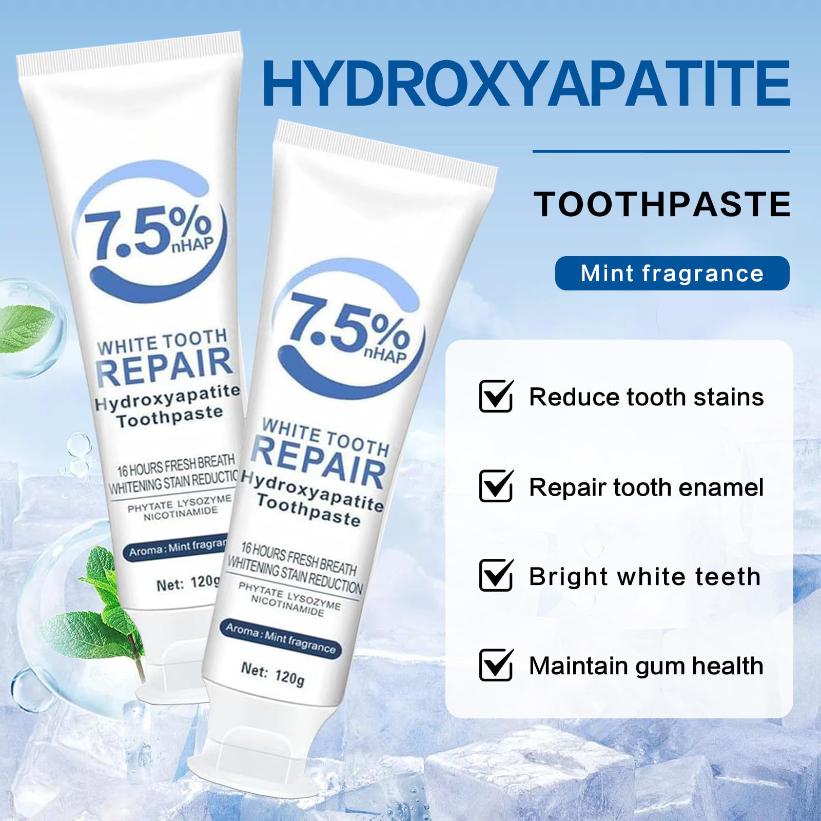 Pigdun hydroxyapatite 7-5 – formulation douce pour dents sensibles
