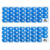 PILL THING AM-PM: organisateur bleu pour pilules du matin et du soir.