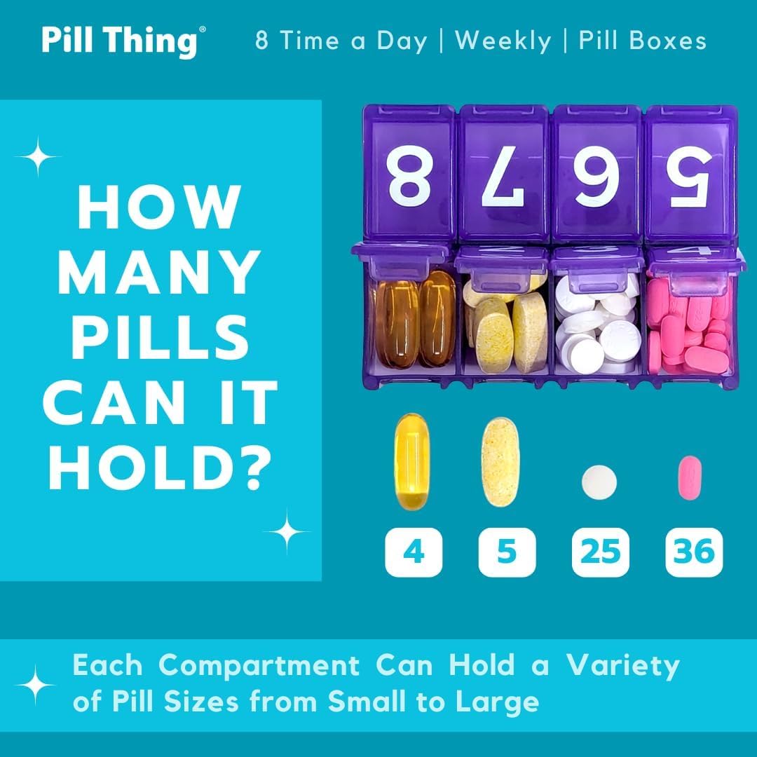 PILL THING boites pilules 6 doses pour différentes prises.