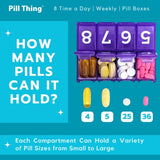 PILL THING boites pilules 6 doses pour différentes prises.