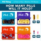 Pill Thing Compartiments gros AM PM, pratique pour pilules volumineuses.