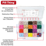 PILL THING compartiments profonds offrent espace pour pilules et suppléments.