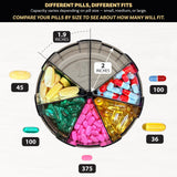 Pill Thing Couvercle securise: evite les fuites en déplacement.
