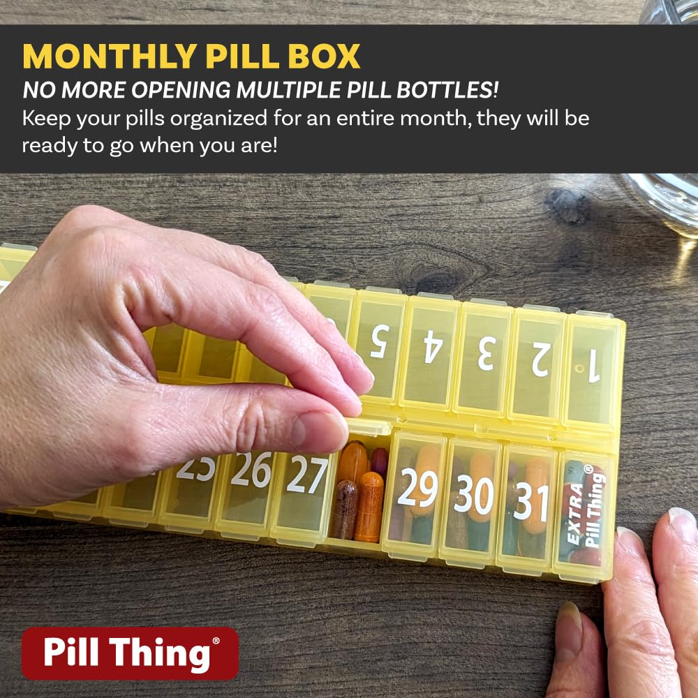 PILL THING couvercles detachables pour chargement rapide du mois.