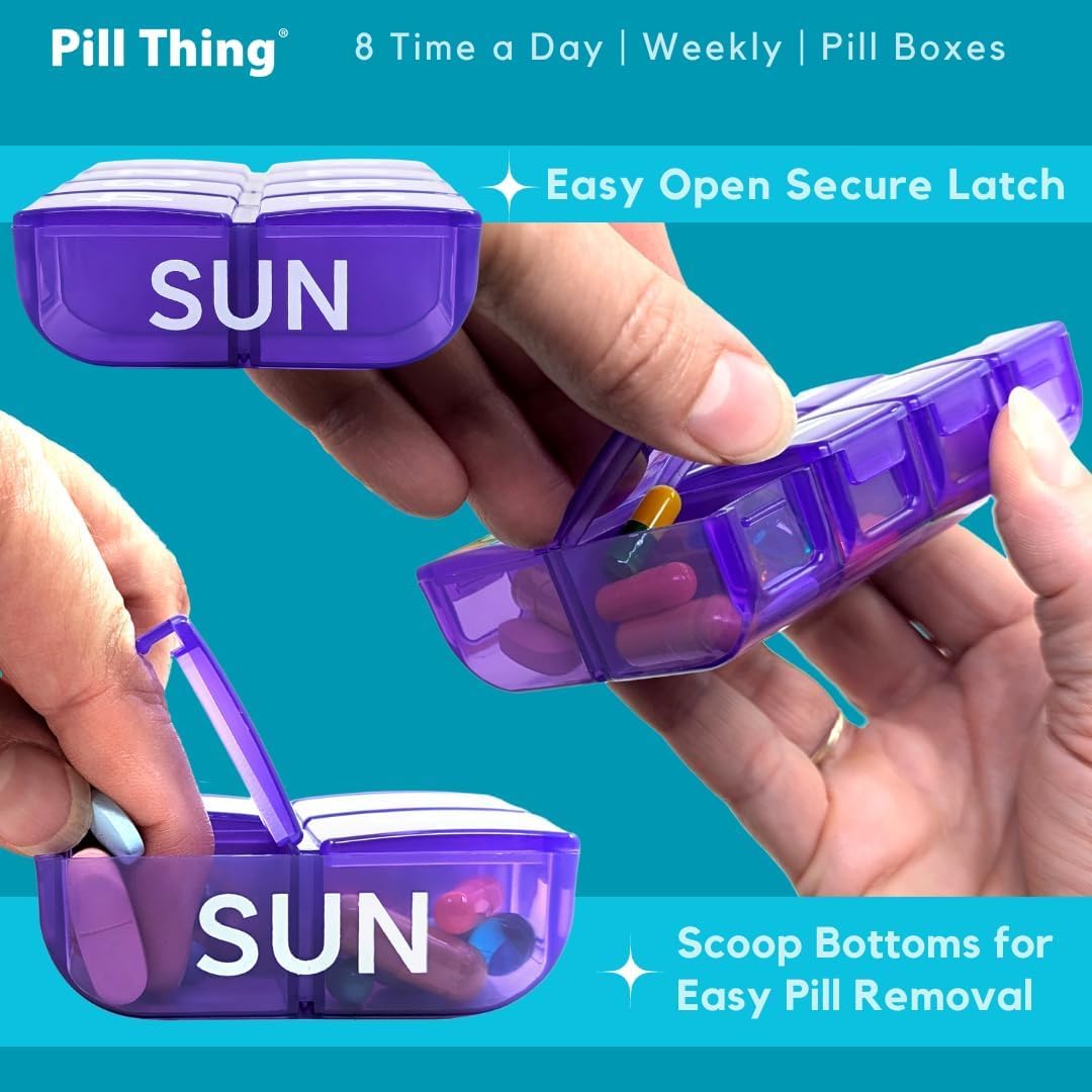 PILL THING couvercles faciles à ouvrir pour une utilisation rapide.