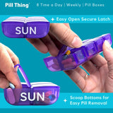 PILL THING couvercles faciles à ouvrir pour une utilisation rapide.