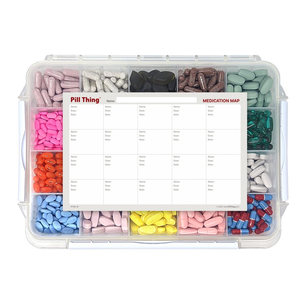PILL THING dimensions approximatives permettent d estimer le rangement.