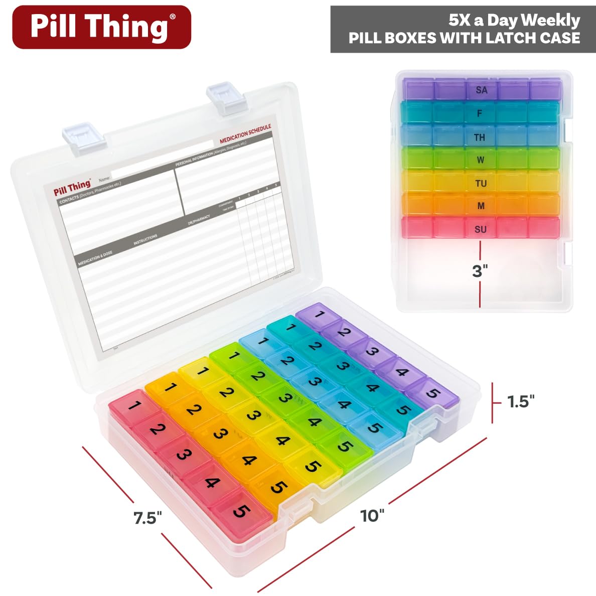 PILL THING etui-fermeture-secure affiche une fermeture fiable lors des déplacements.