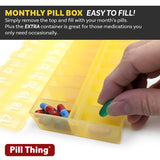 PILL THING impression grande des jours 1 à 31 sur les couvercles.