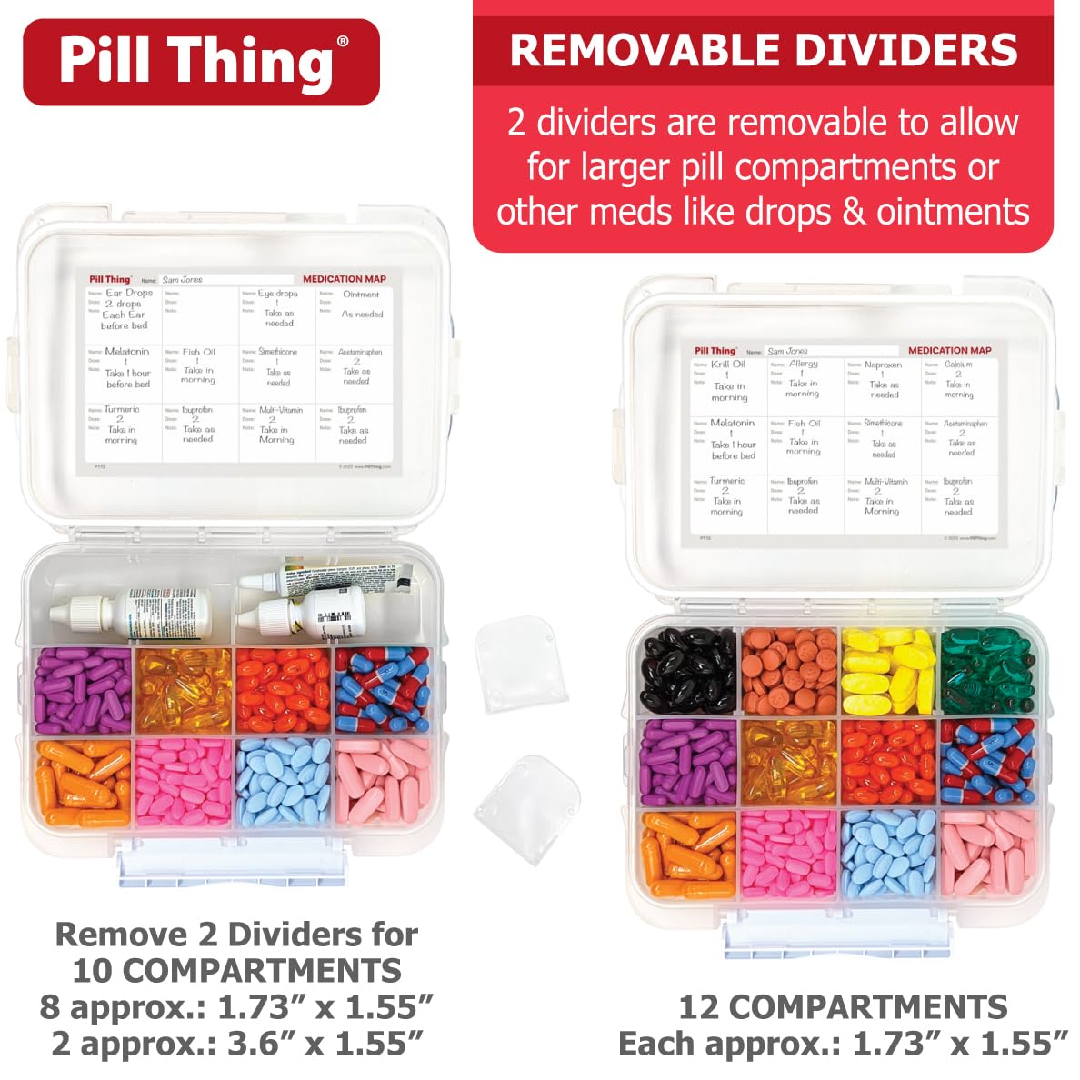 PILL THING loquet ergonomique facilitant l’ouverture.