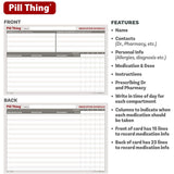 PILL THING plan-dossier-medicament-2faces facilite la prise de notes sur les traitements.