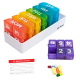 PILL THING ensemble hebdomadaire coloré facilitant six doses quotidiennes
