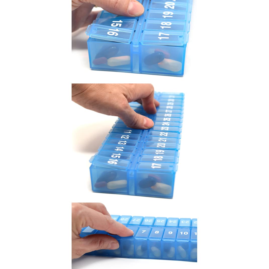 PILL THING vue transparente facilitant la vérification des pilules quotidiennes.