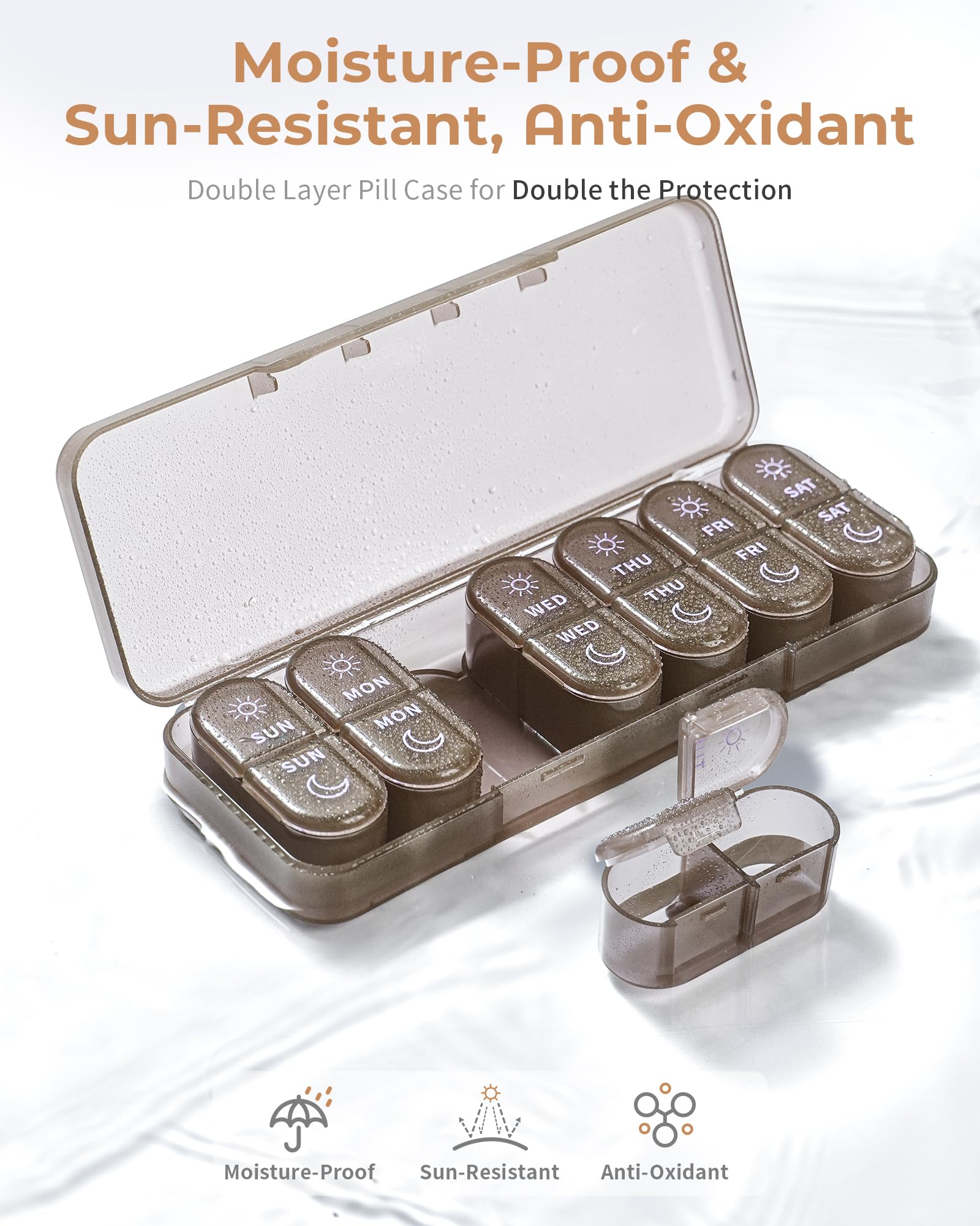 Pillex capacité 9 capsules, organisation quotidienne fiable.