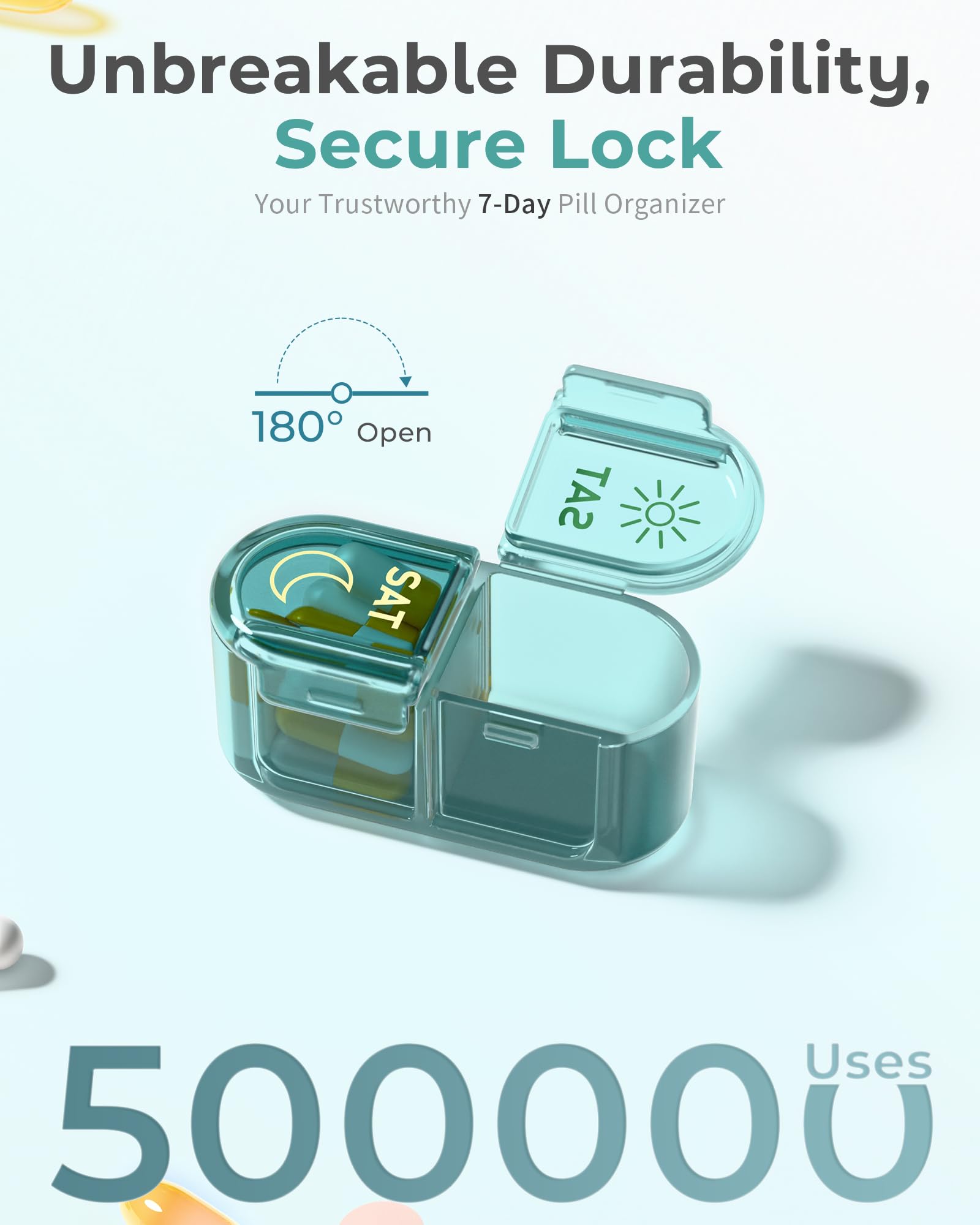 Pillex sans BPA avec protection UV pour vos compléments.
