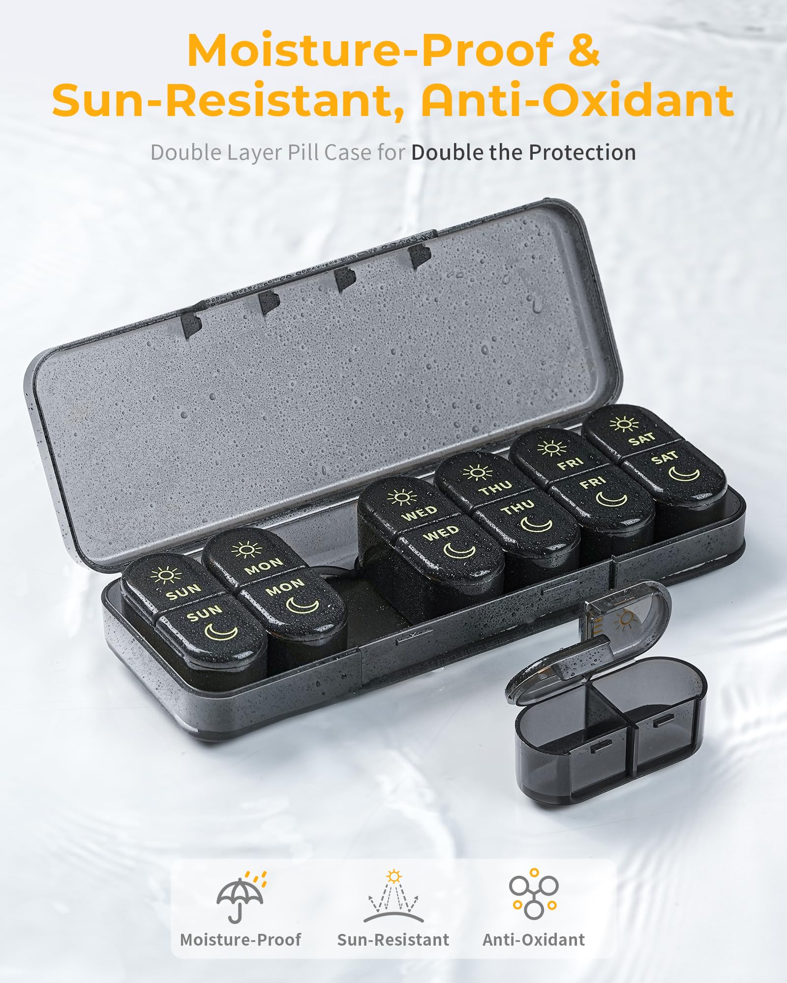 Pillex protection UV qui préserve les pilules sensibles à la lumière.