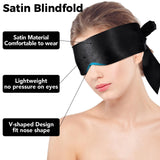 Masque Pimoys yeux satin, bande ajustable de 150 cm pour tous.