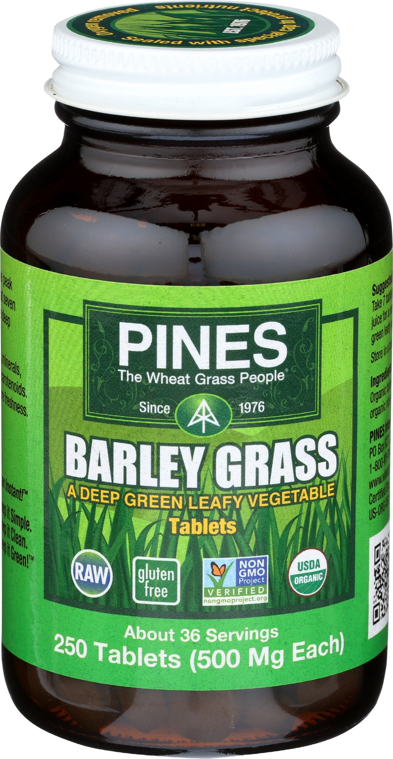 Gélules Pines Barley Grass dans leur emballage, pratique pour démarrer la routine santé