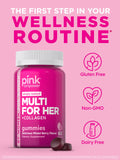 Gommes PINK flacon, emballage pratique, idéal pour la routine quotidienne