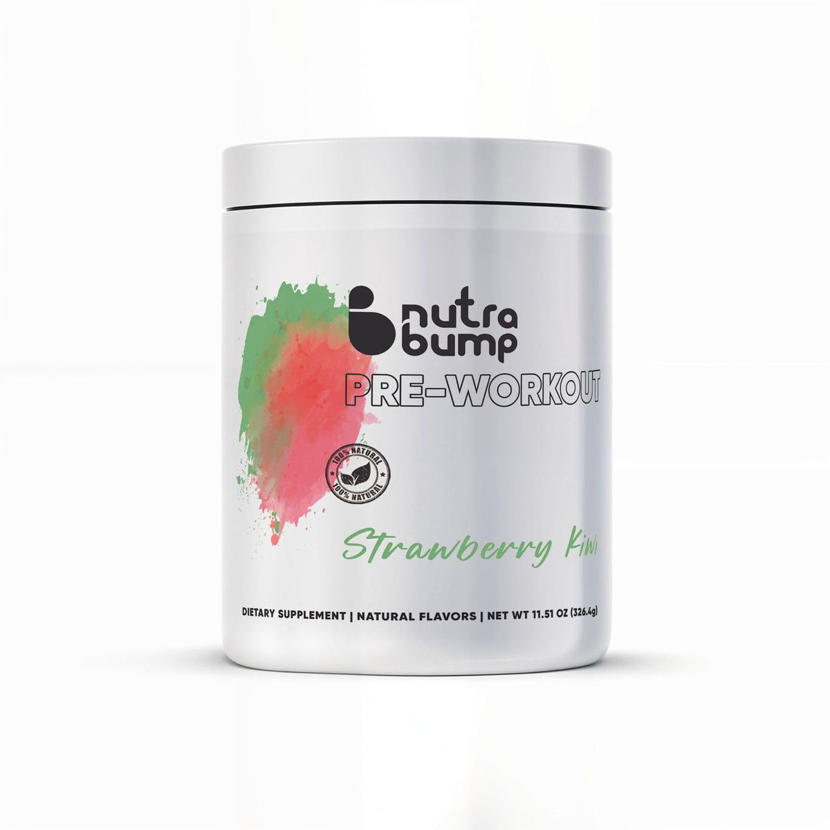 PINK NUTRABUMP Pre‑Workout fraise kiwi — énergie légère pour activité quotidienne.
