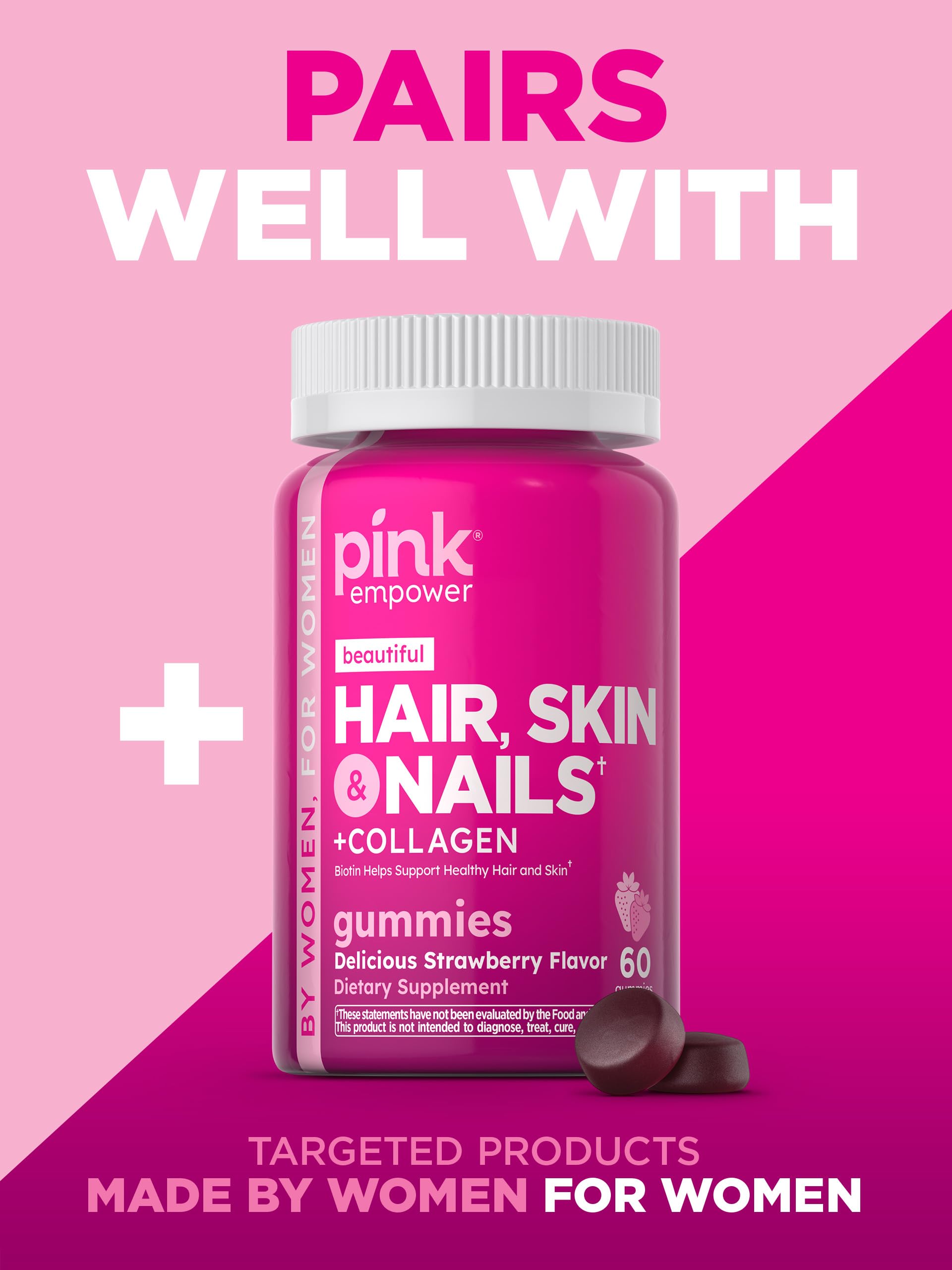 PINK Prenatal Gummies texture gélifiée facile à mâcher et agréable.