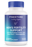 BlueStork Pink Stork – bouteille visible, soutien potentiel à la fertilité masculine.