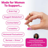 Emballage UV Pink Stork Cortisol Probiotic sur la table, facilité d'utilisation quotidienne.
