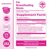Rituel quotidien Pink Stork Lactation Probiotics intégré au petit-déjeuner.