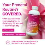 Cuillère-dose Pink Stork Liquid Prenatal prête à l'emploi, mesure fiable