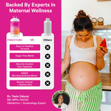 Goût framboise Pink Stork Liquid Prenatal, agréable à prendre quotidiennement