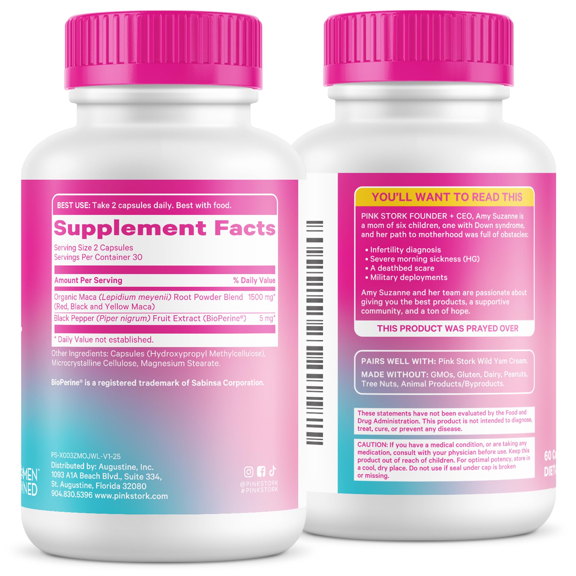 Pink Stork Maca Root – Bénéfice potentiel énergie soutenue et confort menstruel.