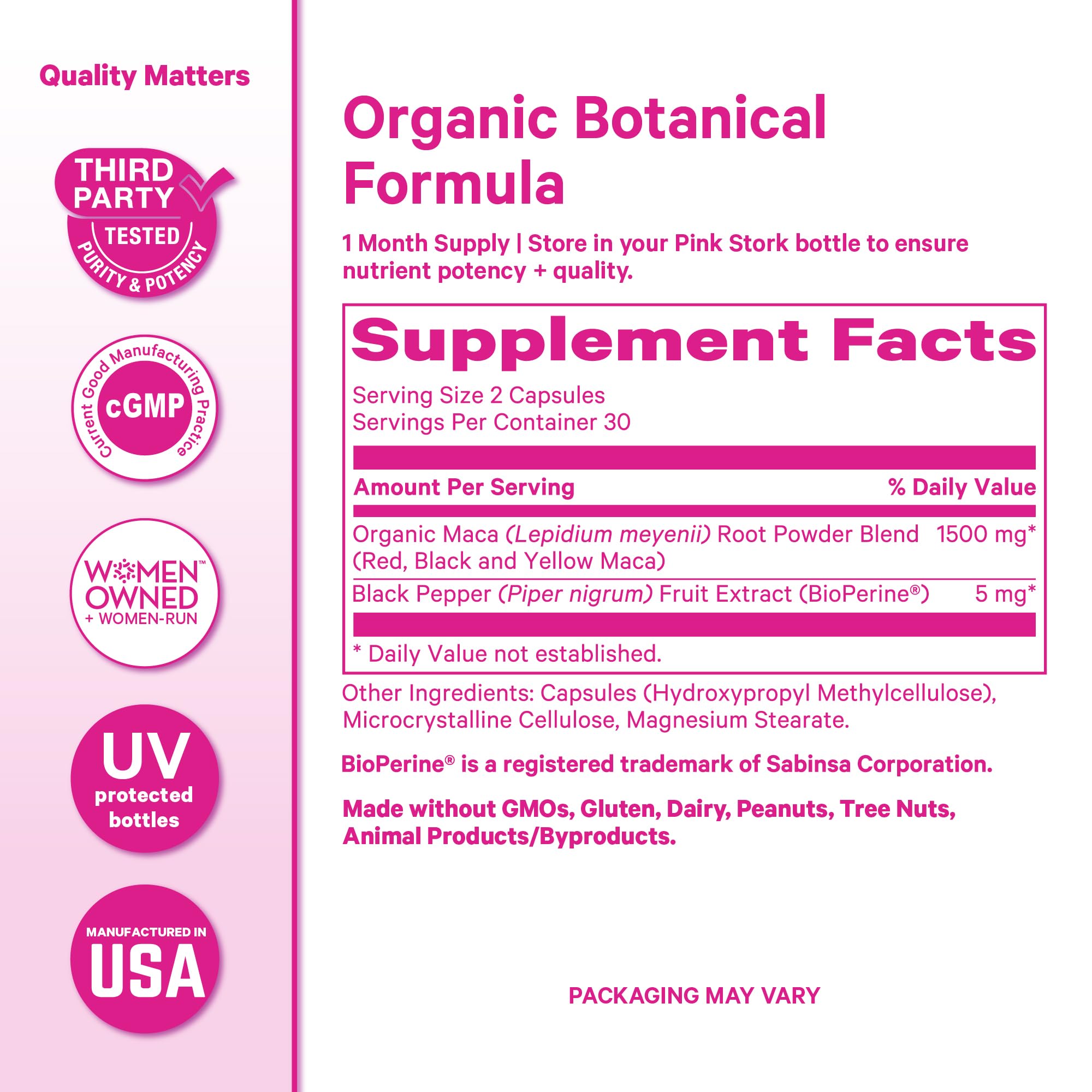 Pink Stork Maca Root – Option sans caféine adaptée à l’énergie durable.