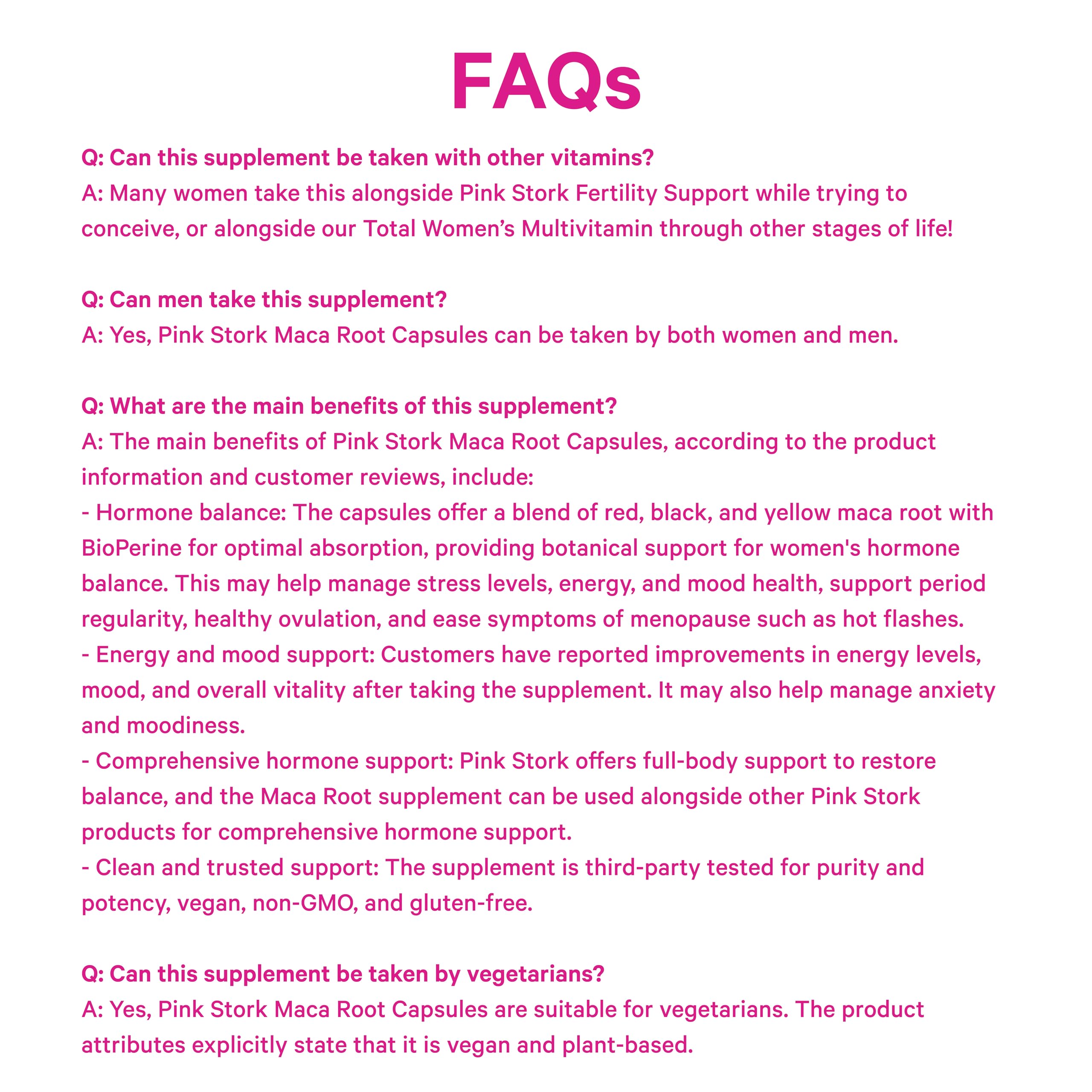 Pink Stork Maca Root – Suggestion d’utilisation pendant les périodes de transition hormonale.
